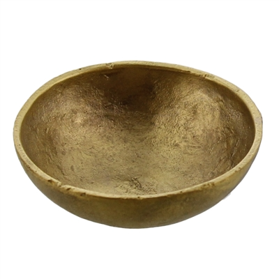 Tiny Cast Round Brass Bowl
