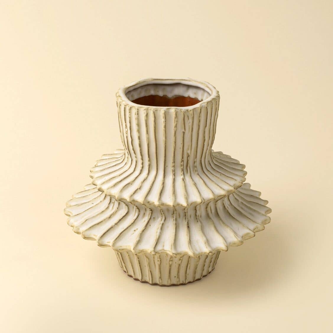 Stria Stoneware Layered Vase