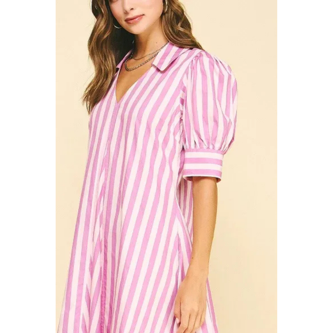 Astrid Striped Midi Dress