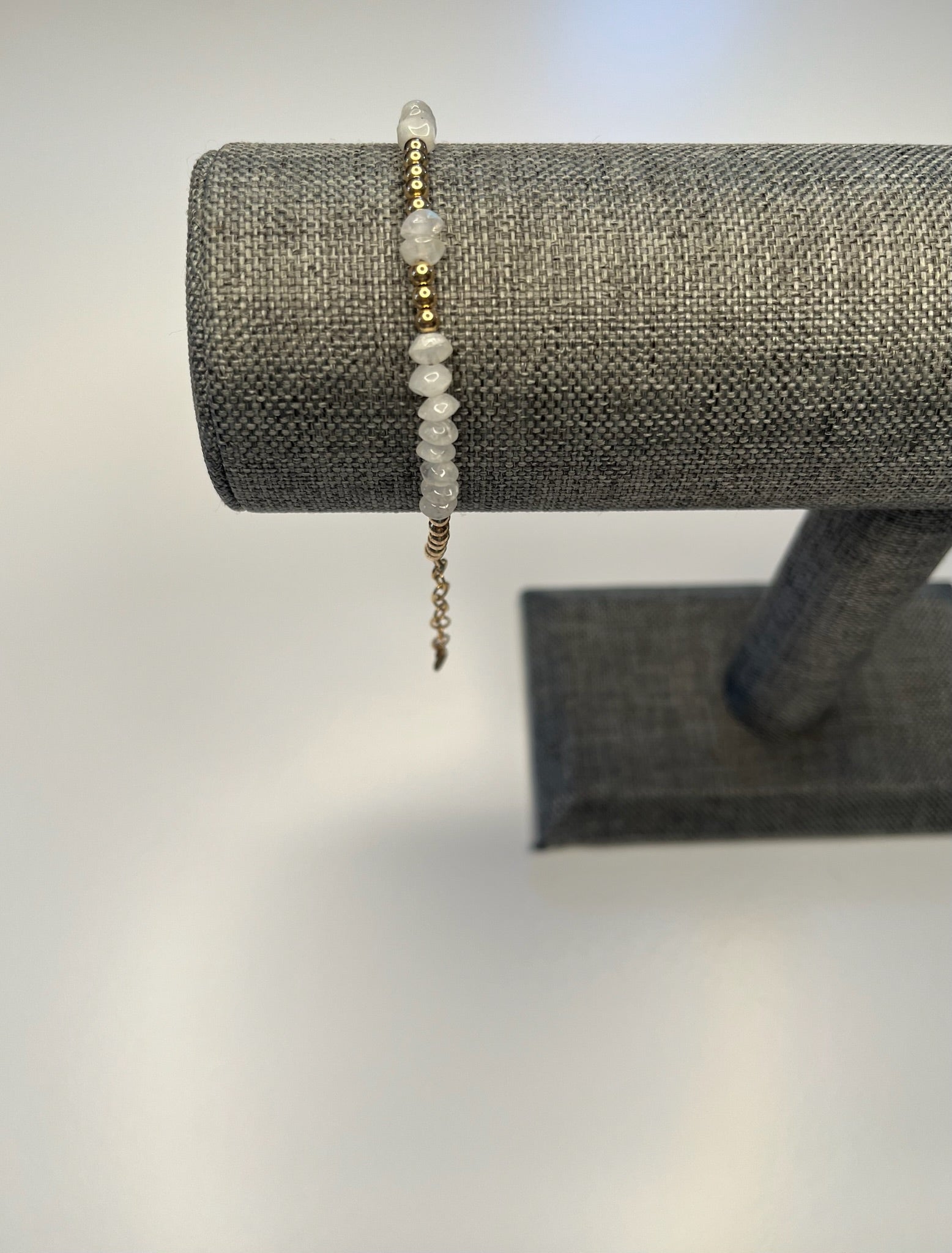 White Moonstone Beads Bracelet