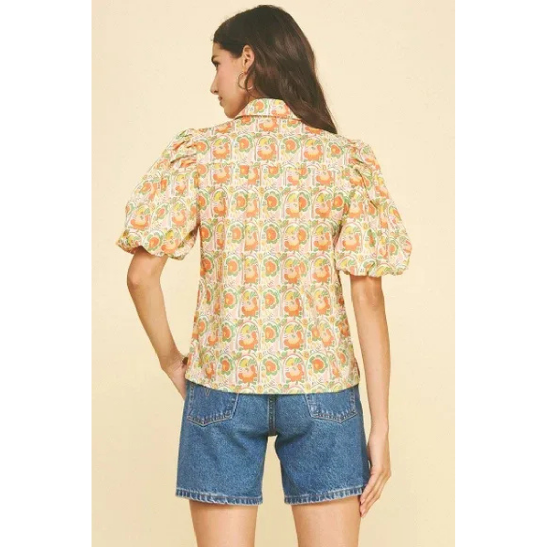 Blossom Puffed Sleeve Blouse