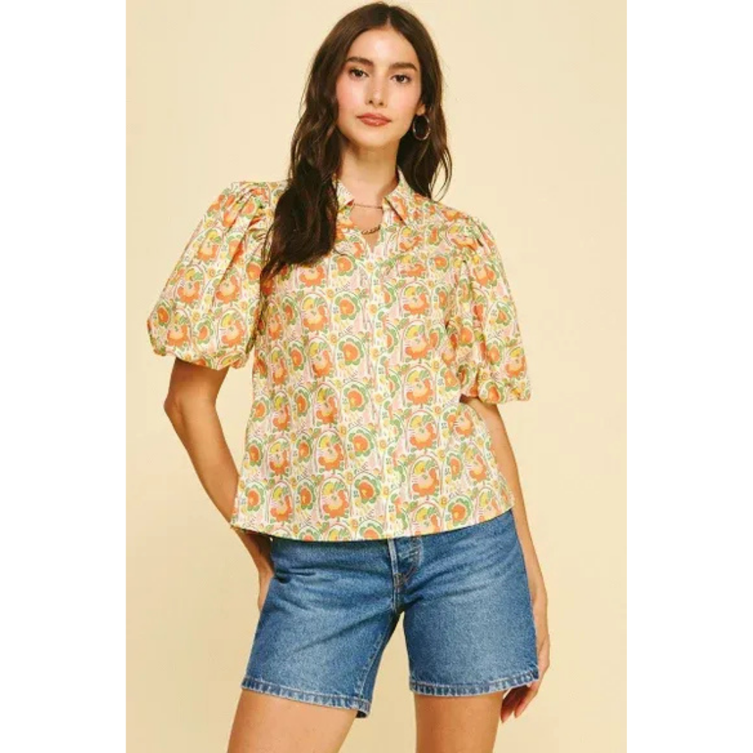 Blossom Puffed Sleeve Blouse