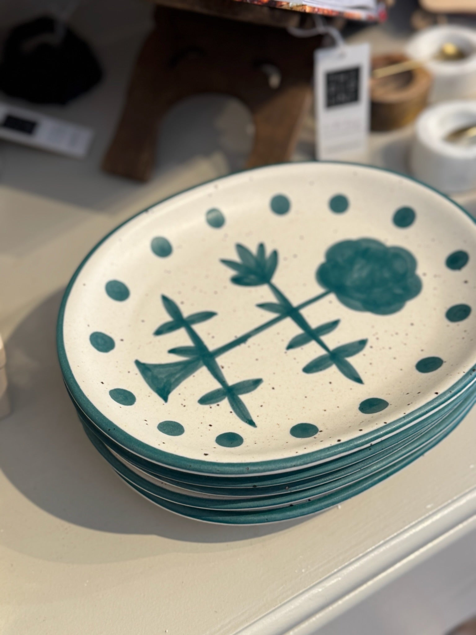 Floral Stoneware Platter