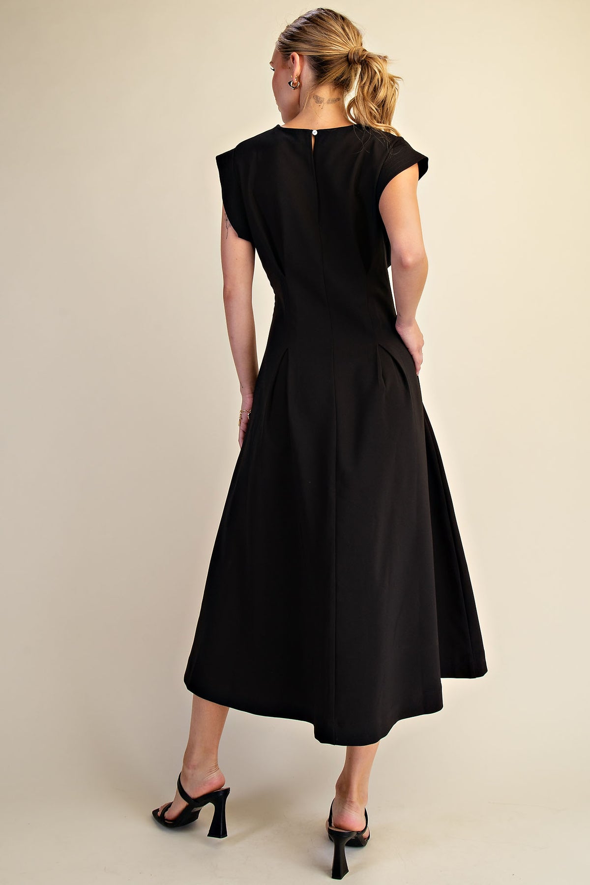 Pleated Midi Dress