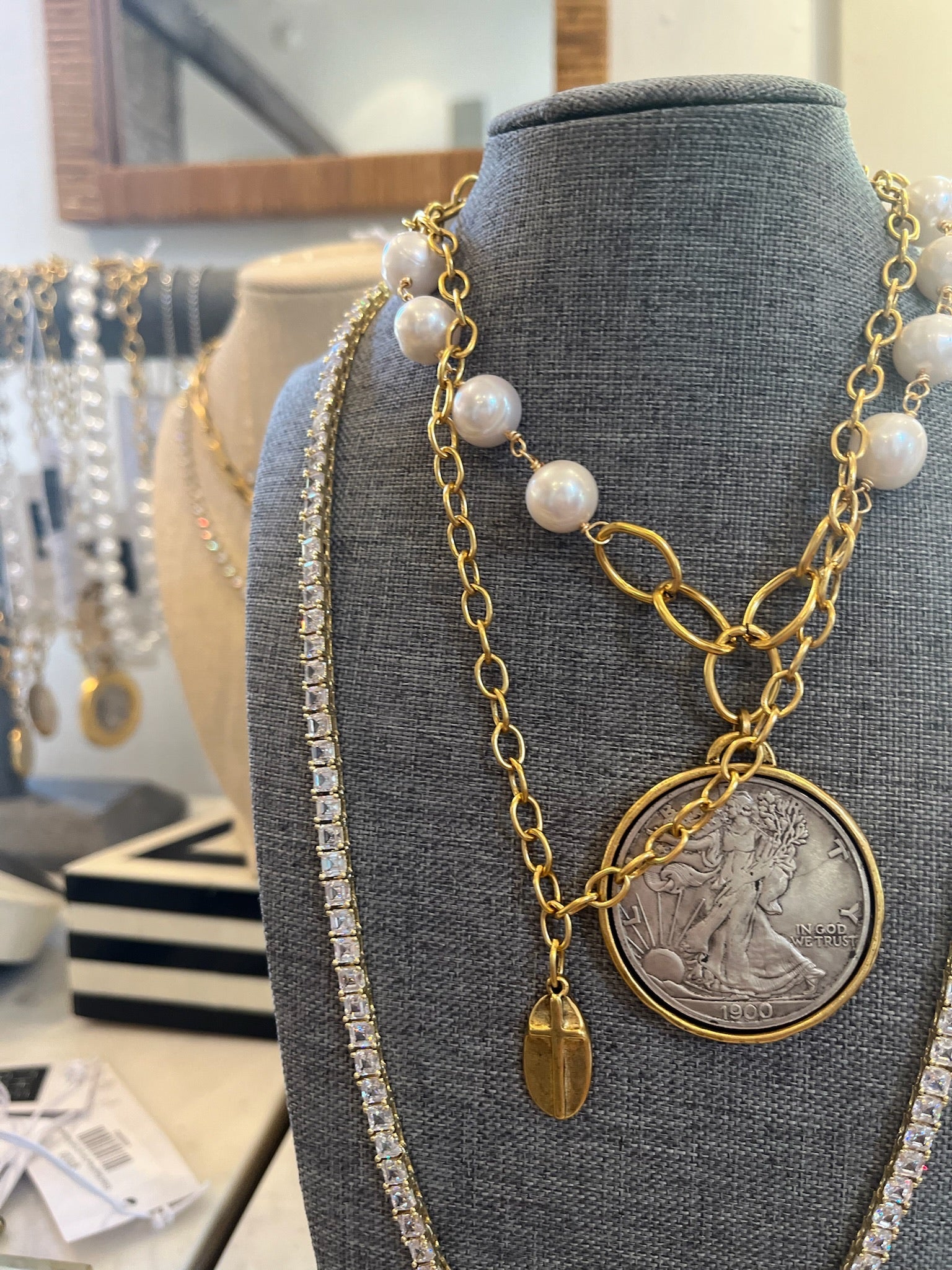 Lady Liberty Coin Necklace