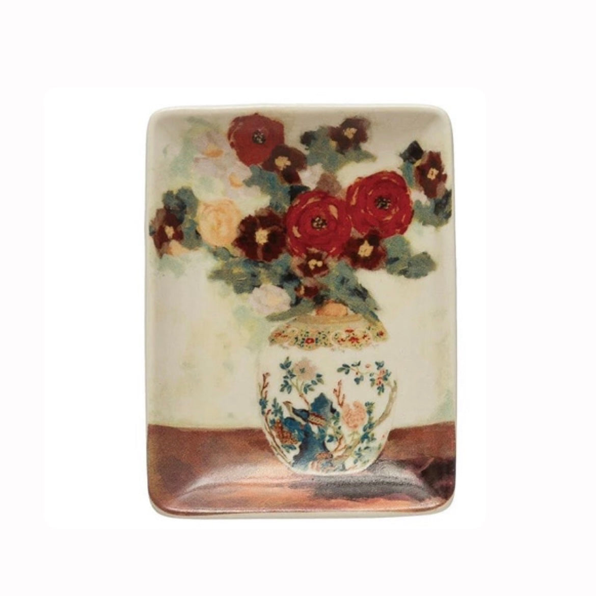 Hand Painted Flower Dish