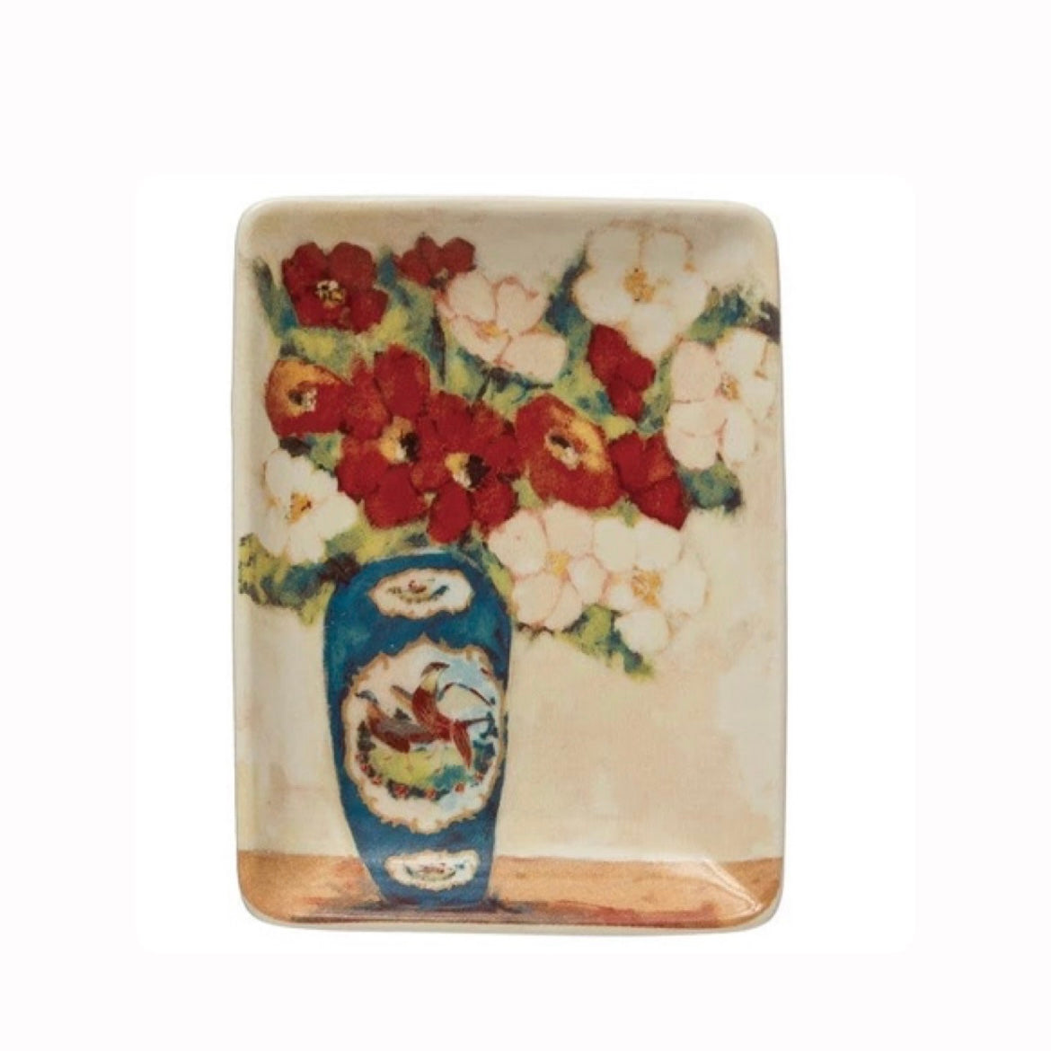 Hand Painted Flower Dish