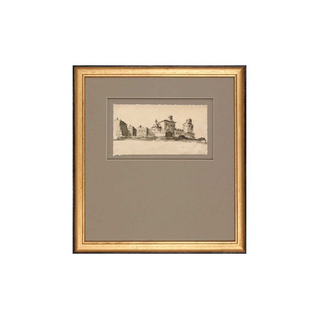Sepia Village Framed Artwork