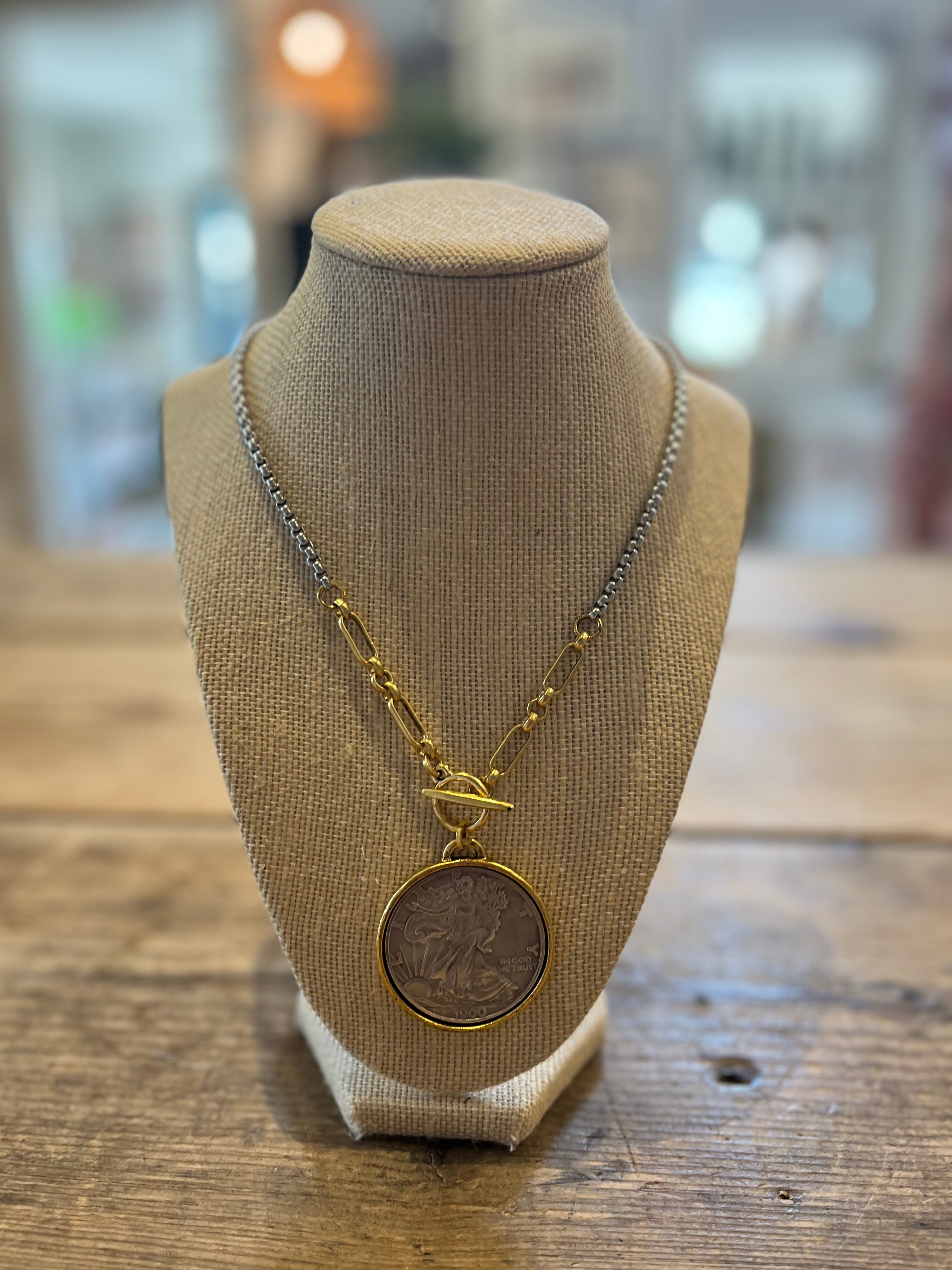 Lady Liberty Coin Necklace