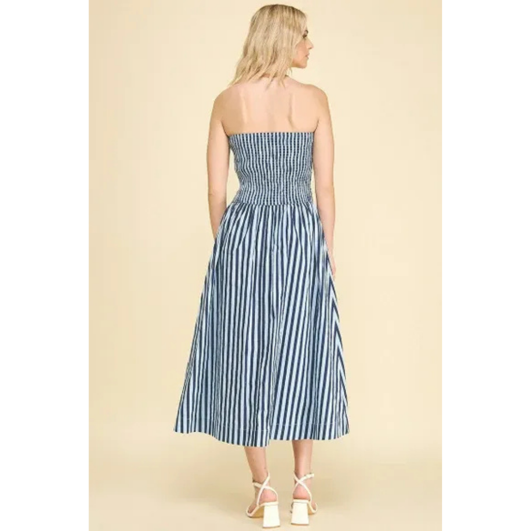 Jianna Striped Tube Dress