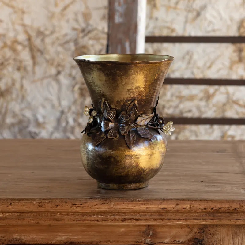 Burnished Gold Finish Vase