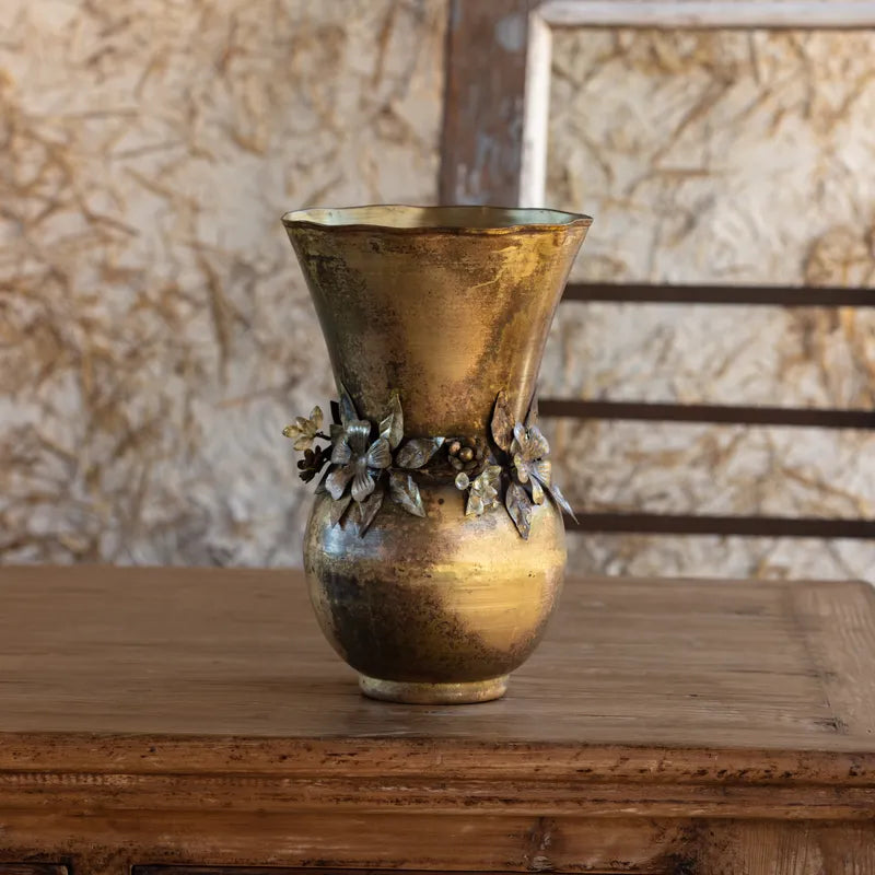 Burnished Gold Finish Vase