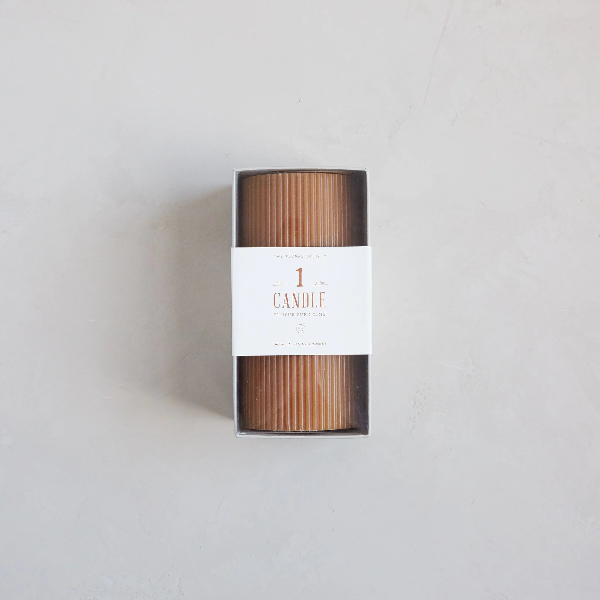 Ribbed Pillar Candle