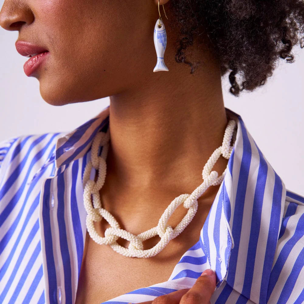 Jen Chain Link Beaded Necklace
