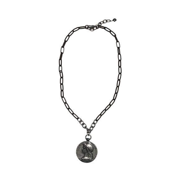 Black Coin Necklace