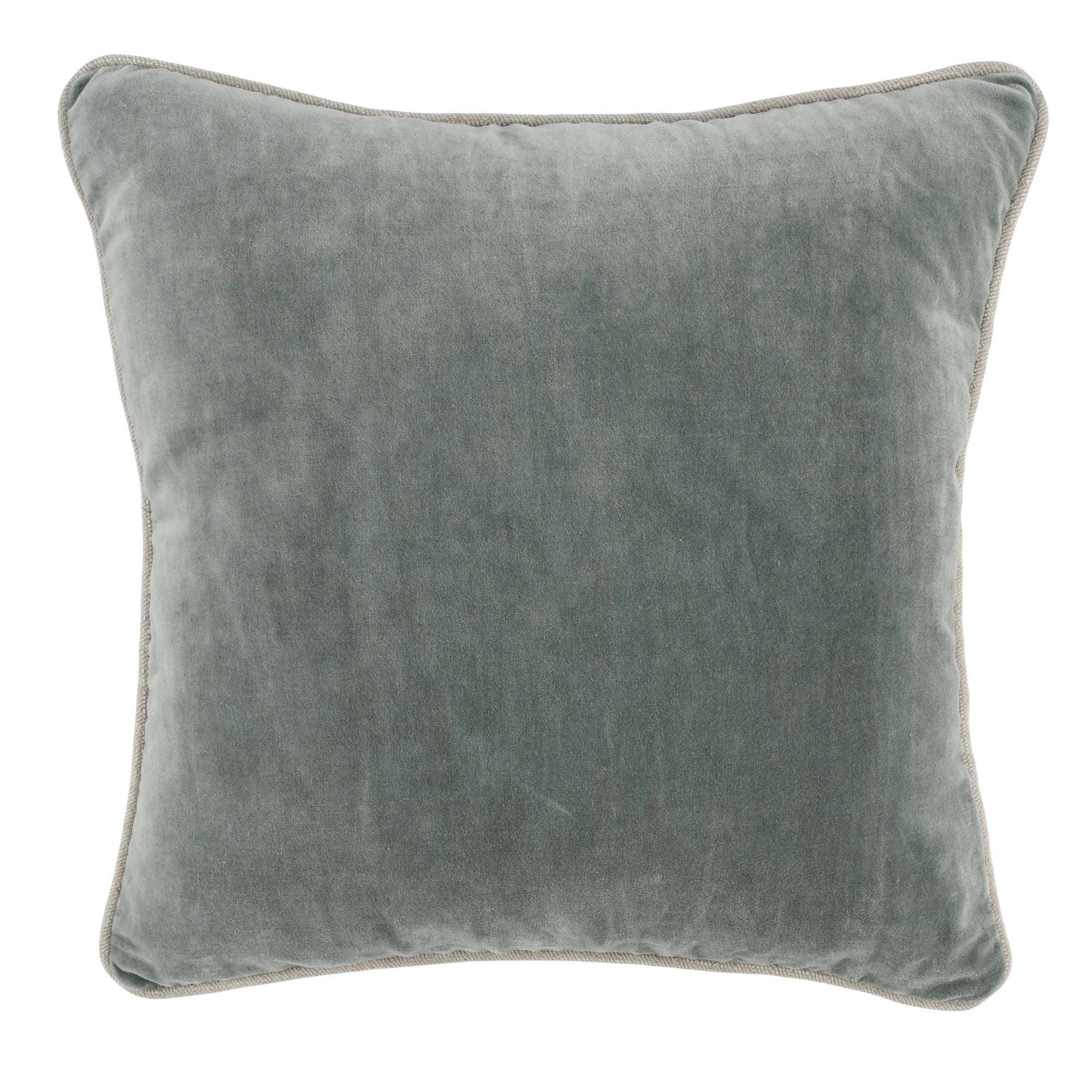 Stonewashed Velvet Pillow - Blue Green
