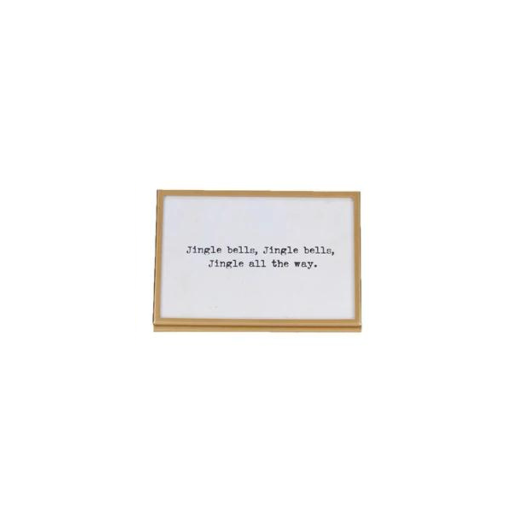 Gold Frame with Holiday Saying