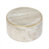 Brass Edged Marble Canister