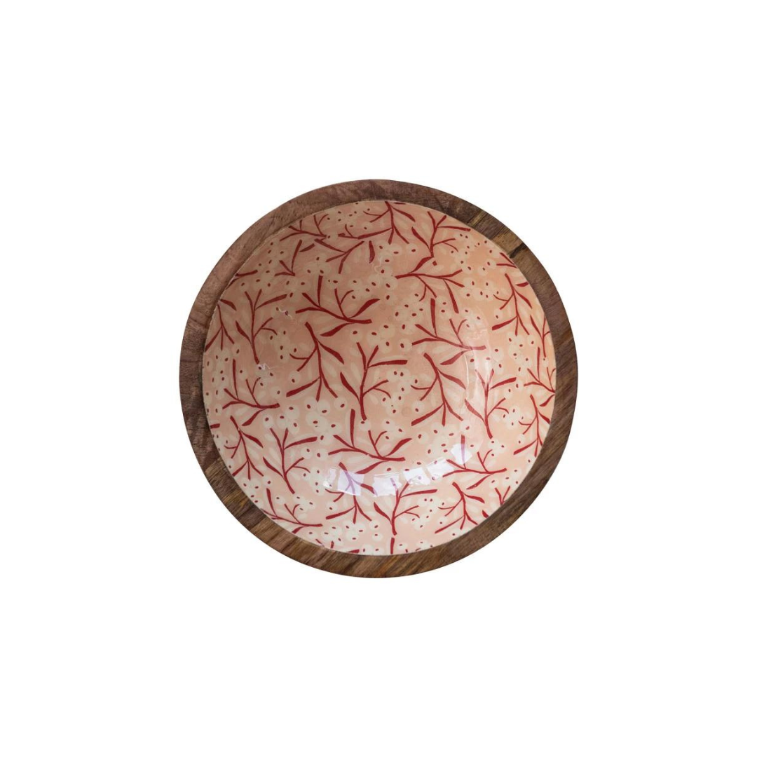 Enamel Berry Print Bowl