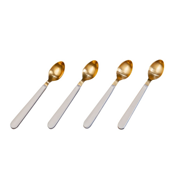 White and Gold Spoons