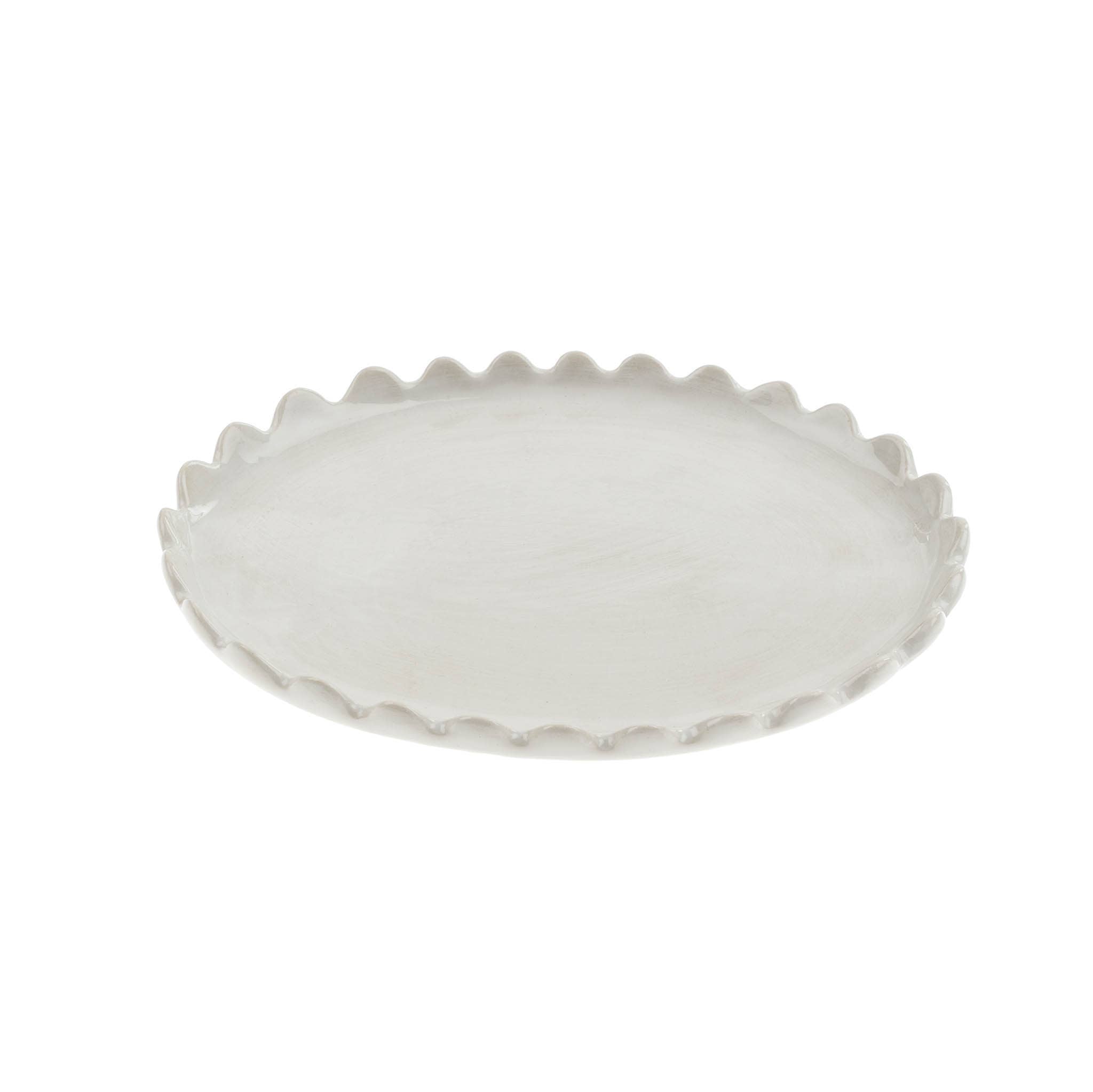 Scalloped Small Oval Plate