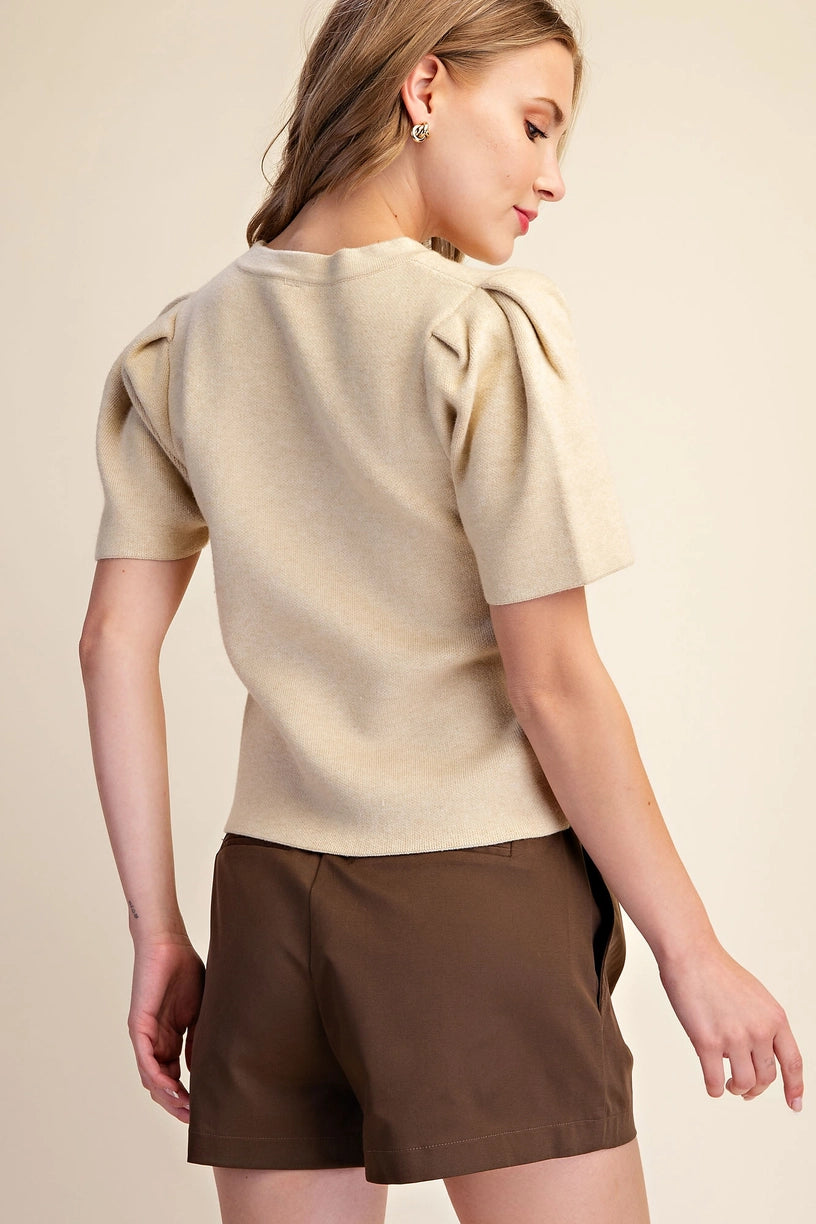 Puff Short Sleeve Sweater