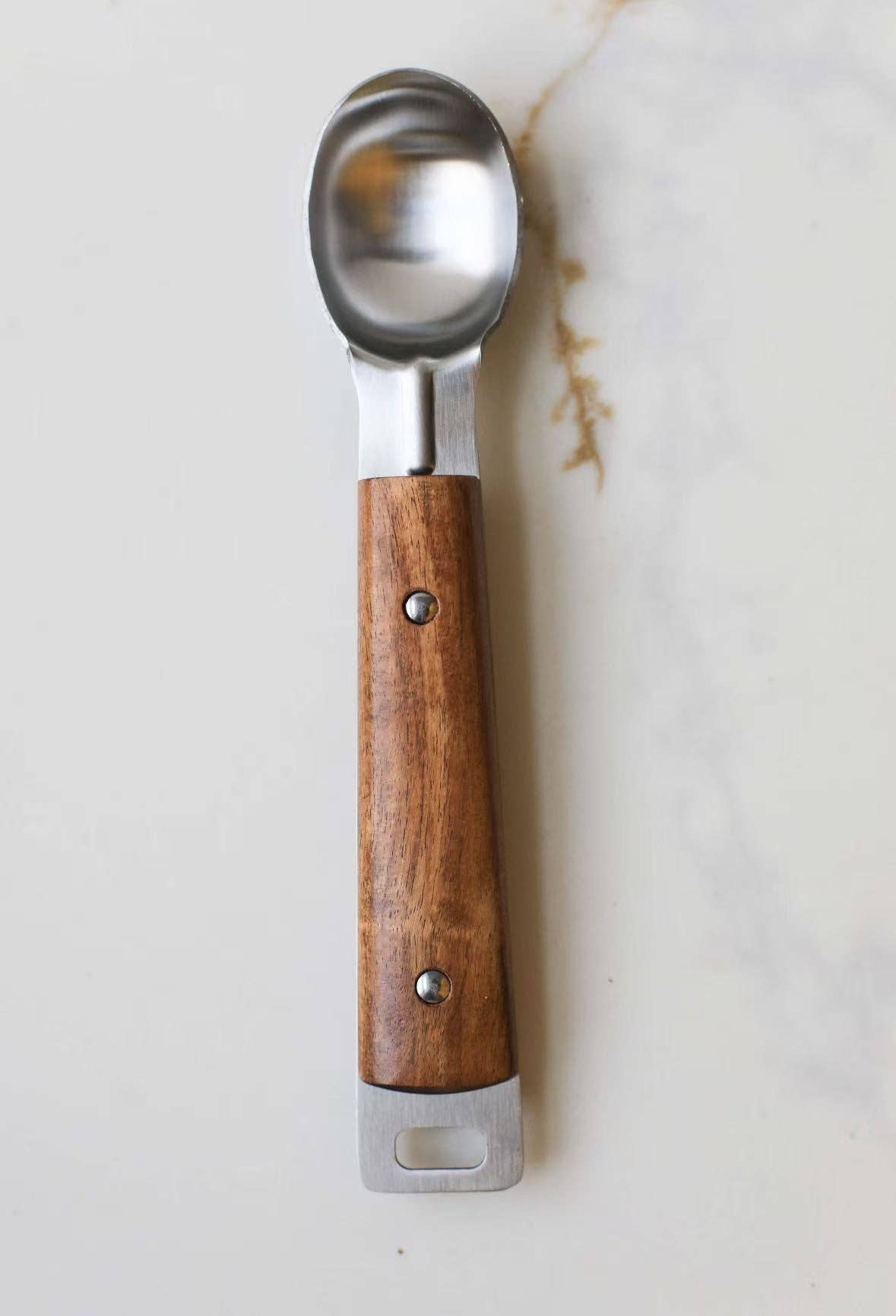 Wood Handle Ice Cream Scoop