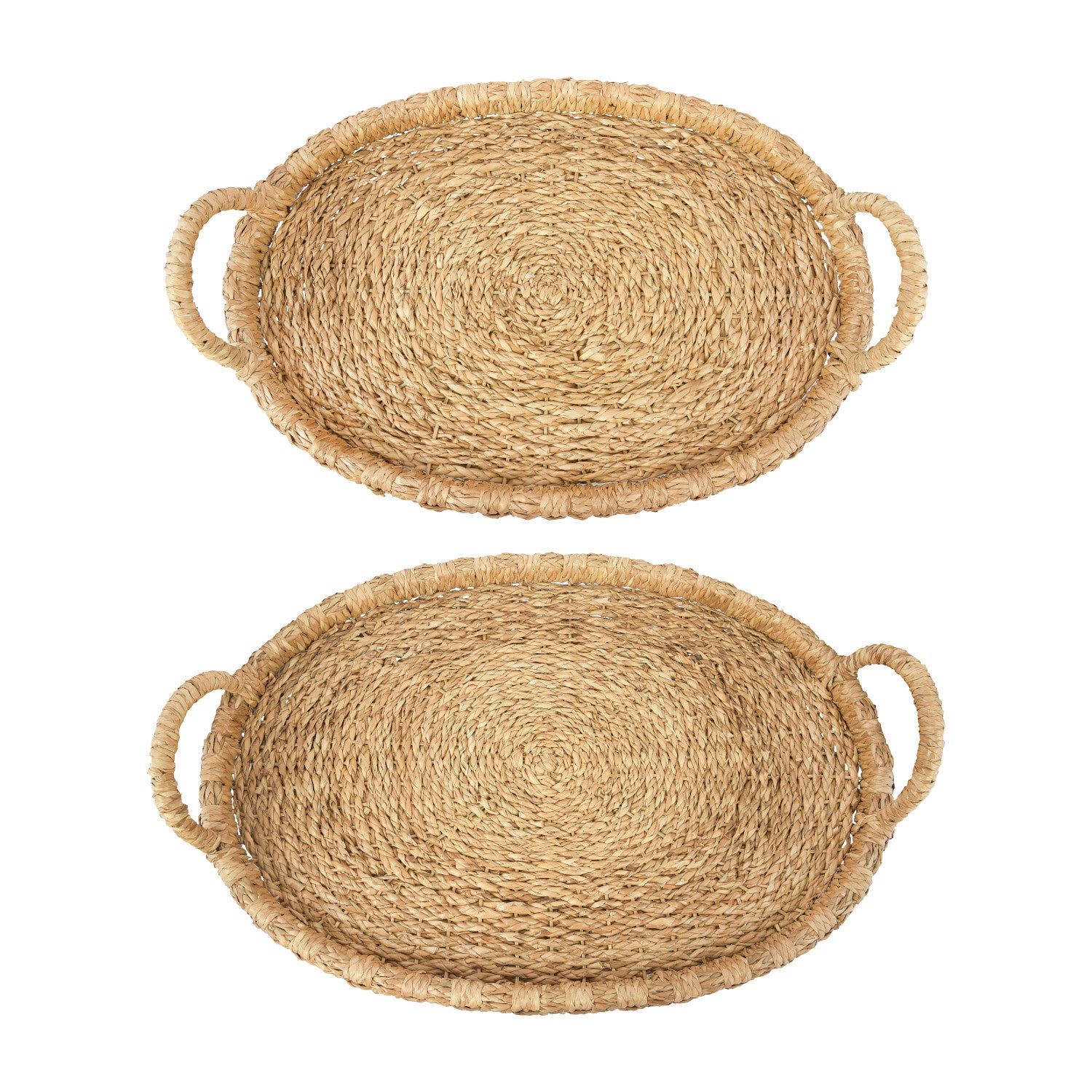 Oval Hand-Woven Seagrass Trays