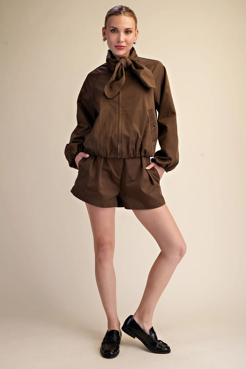 Pleated Shorts High Waist Shorts