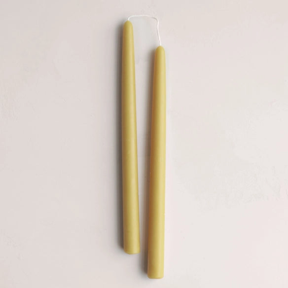 12" Beeswax Taper Candles