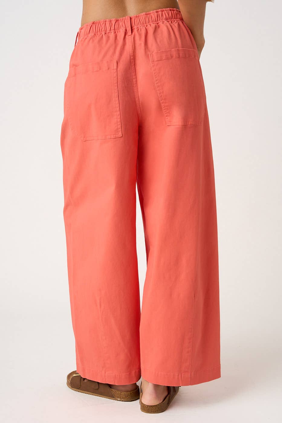 Wide Barrel Leg Drawstring Pants