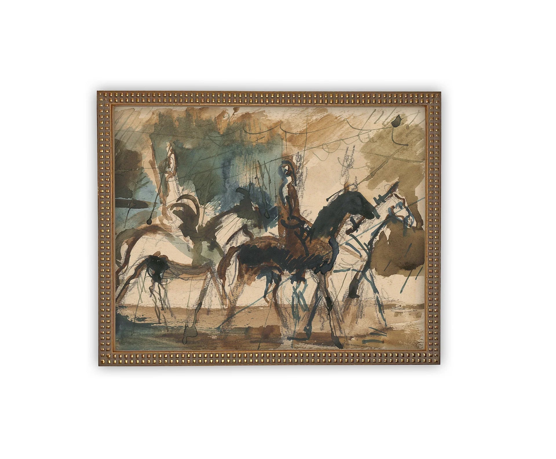 Horse Riders Framed Canvas
