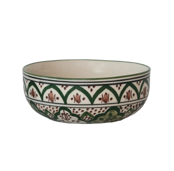 Serving Botanical Hand-Painted Bowl