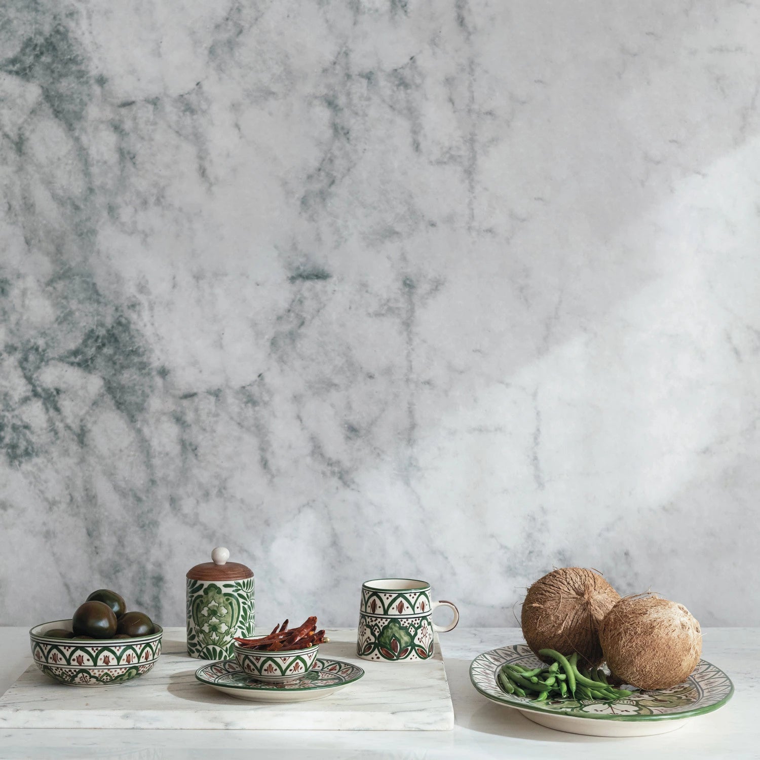 Botanical Hand-Painted Bowl