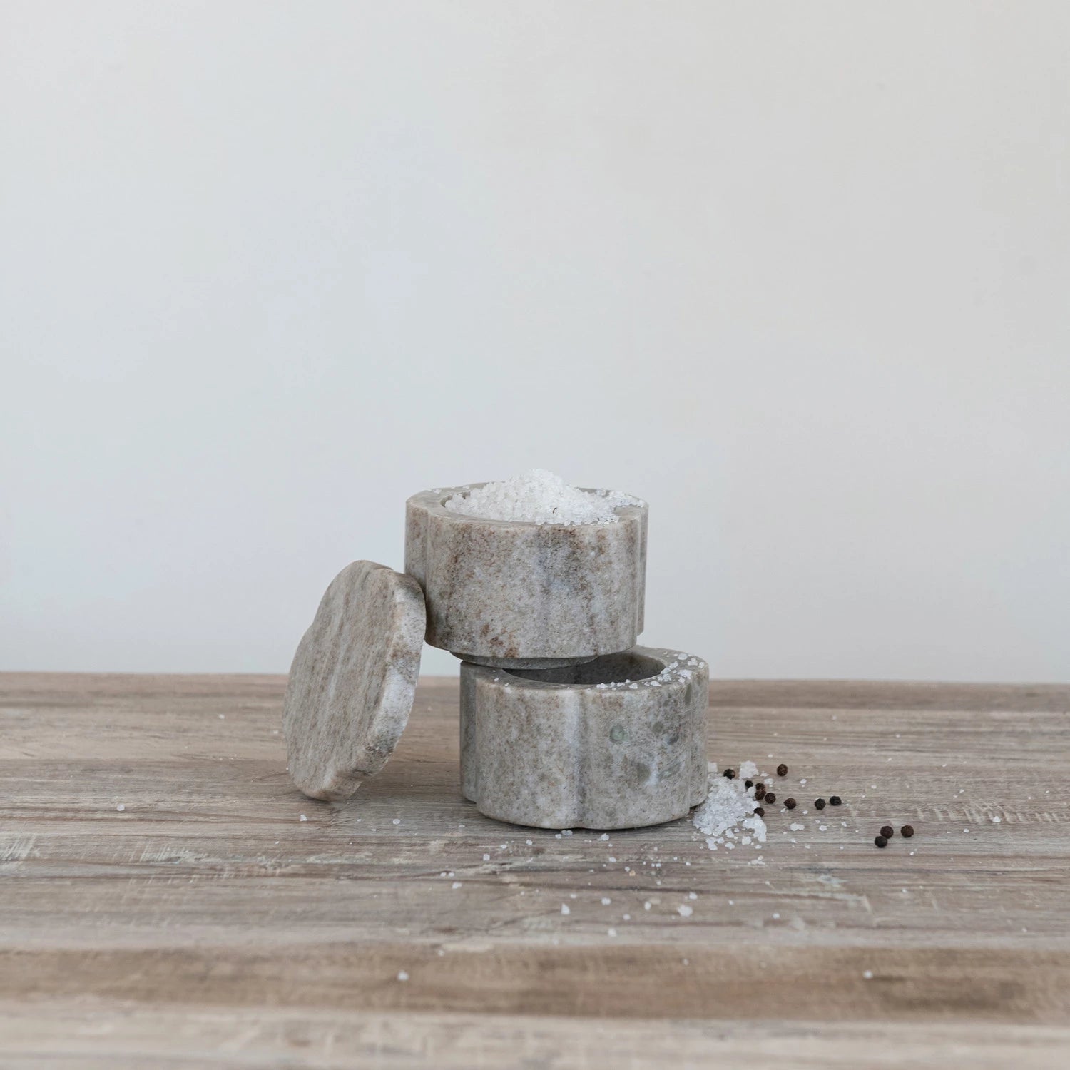 Scalloped Marble Pinch Pot