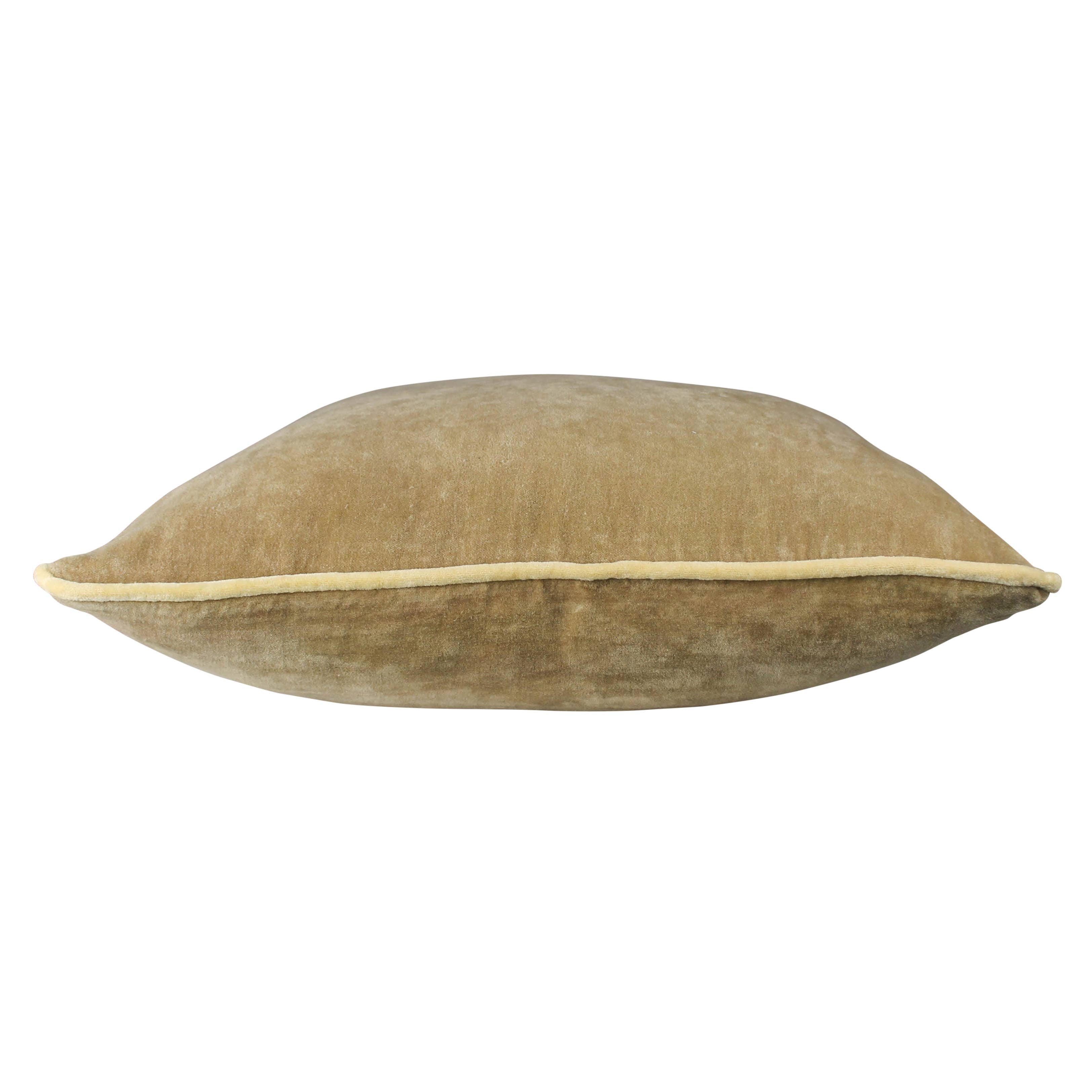 Goldenrod Yellow Velvet Pillow