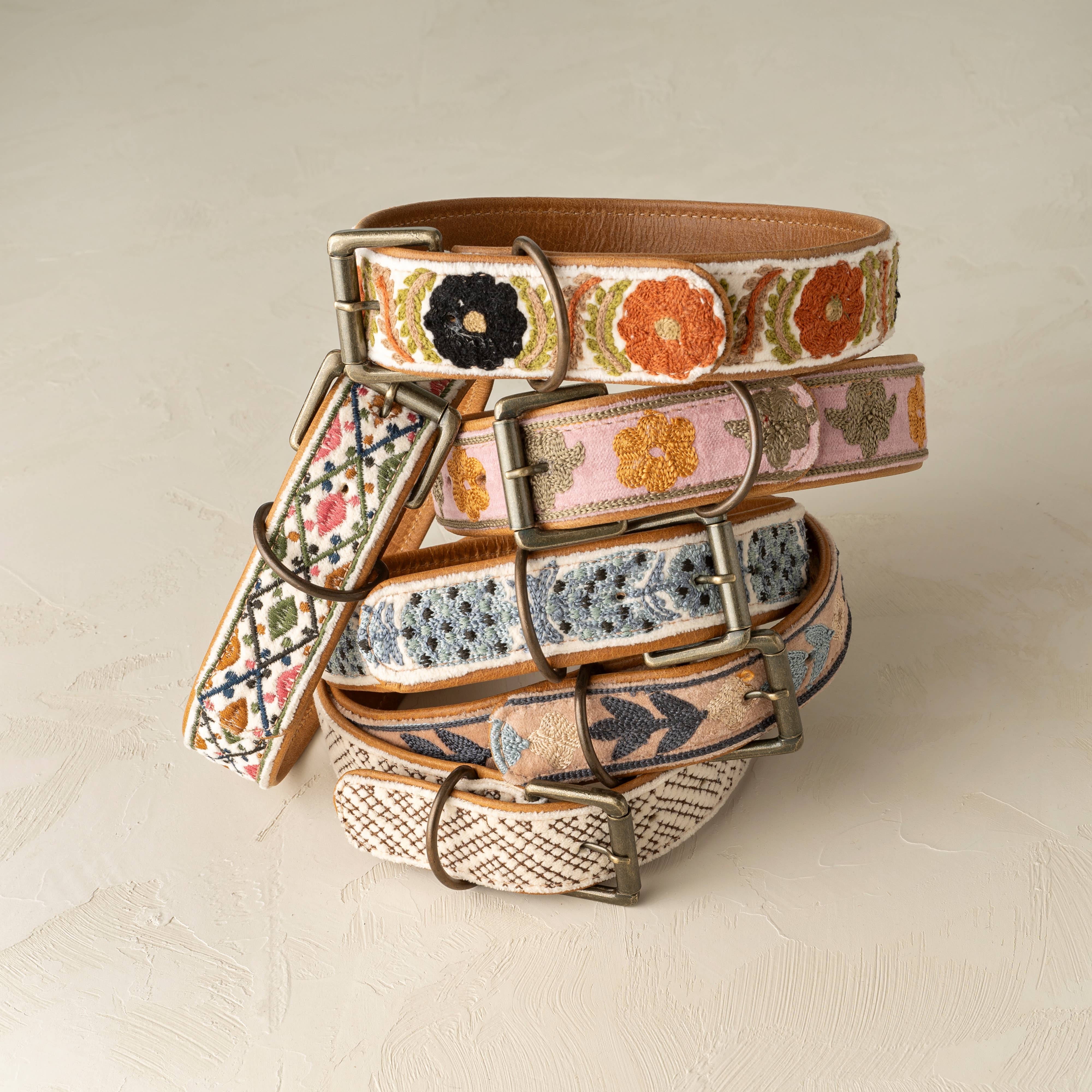 Alfie Embroidered Dog Collar
