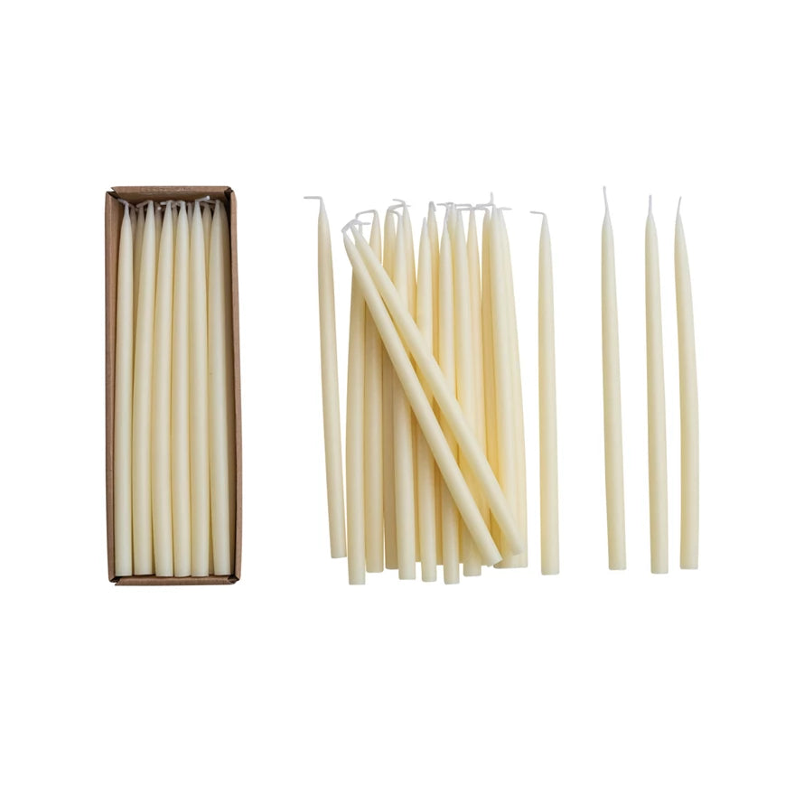 Set of Ivory 1/2" Taper Candles
