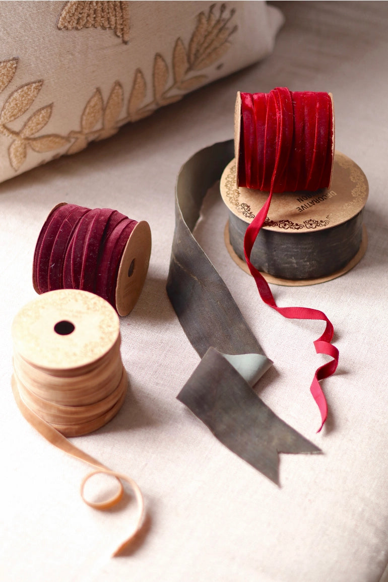 2" Velvet Deep Green Ribbon on Spool