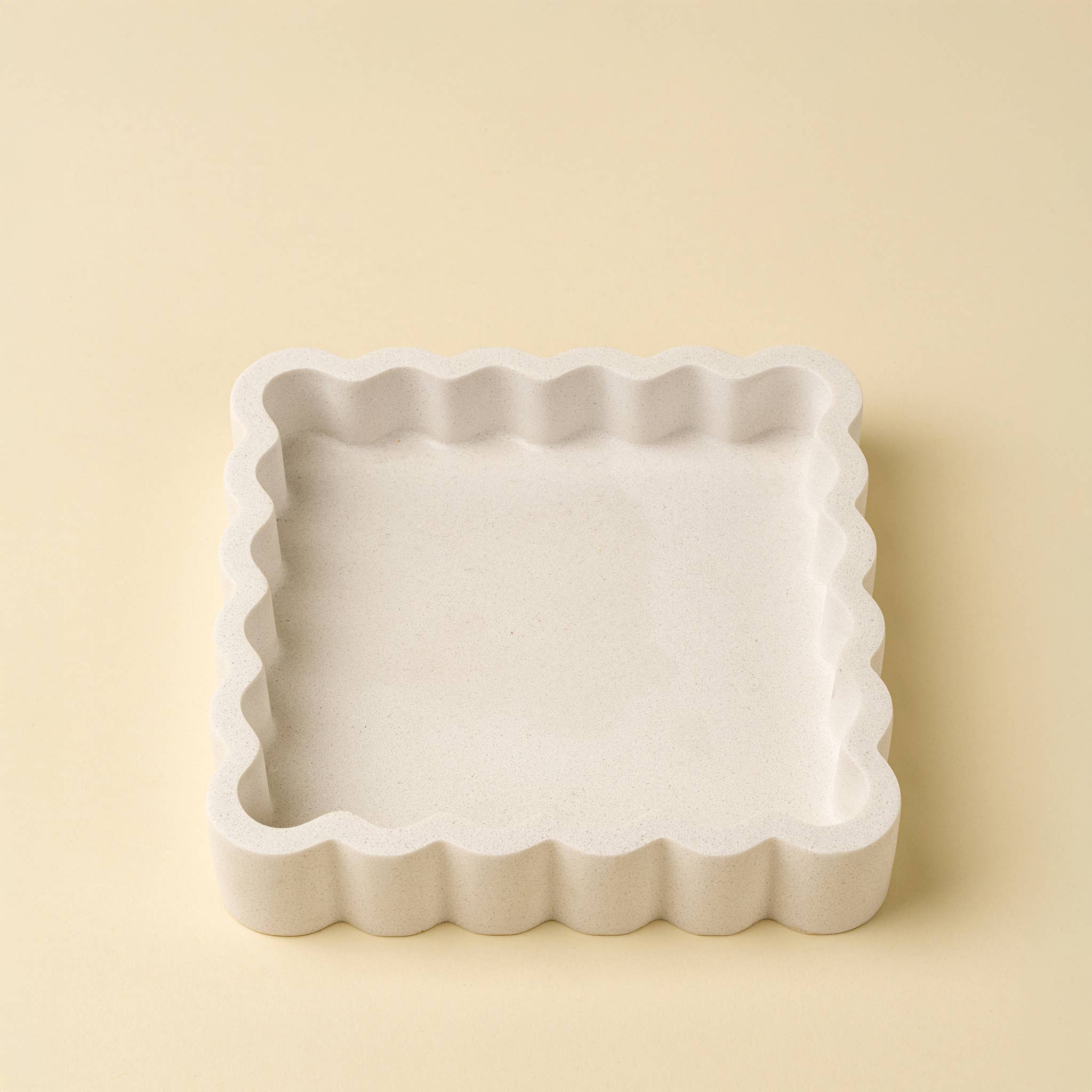 Scalloped Square Jewelry Plate