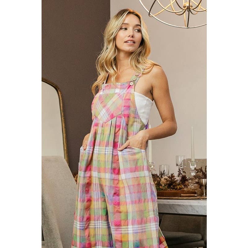 Dip Dye Effect Bleached Vintage Overalls