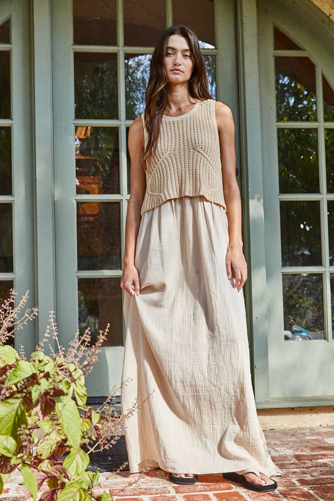 Knit Sleeveless Sweater Dress