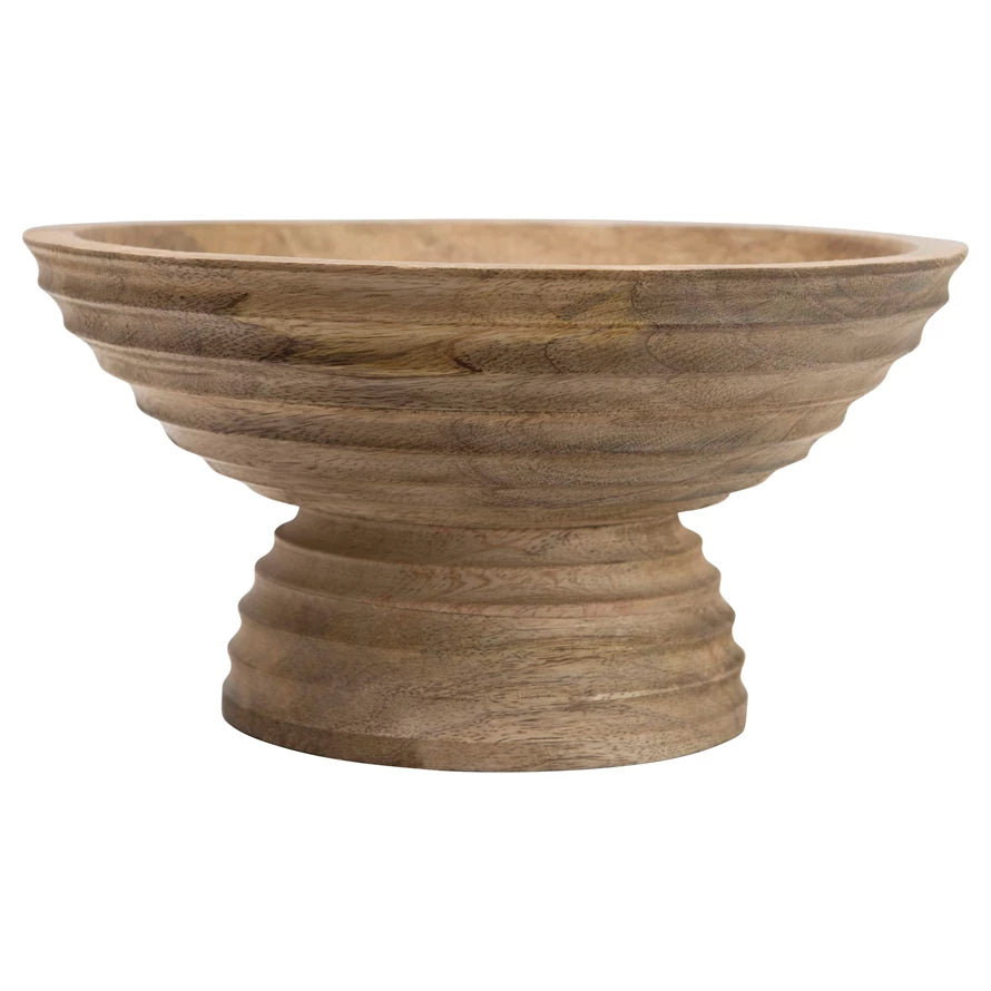 Ribbed Pedestal Bowl
