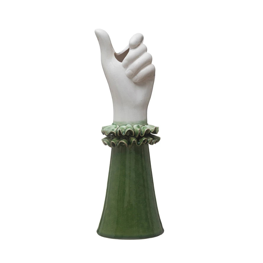Ruffle Hand Vase