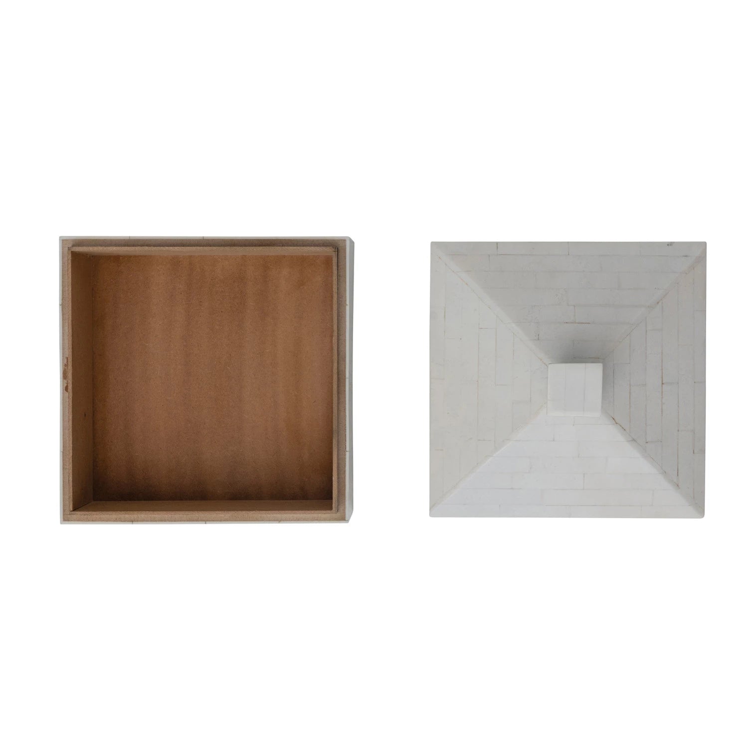 Ivory Resin Lidded Box