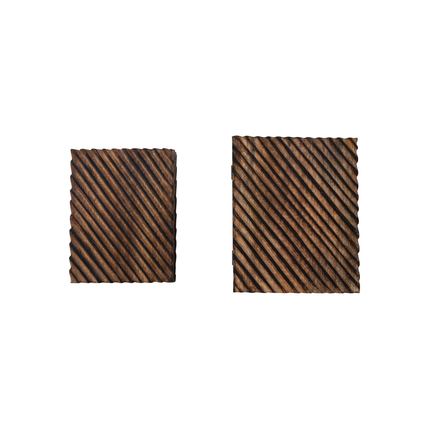 Carved Mango Wood Nesting Boxes