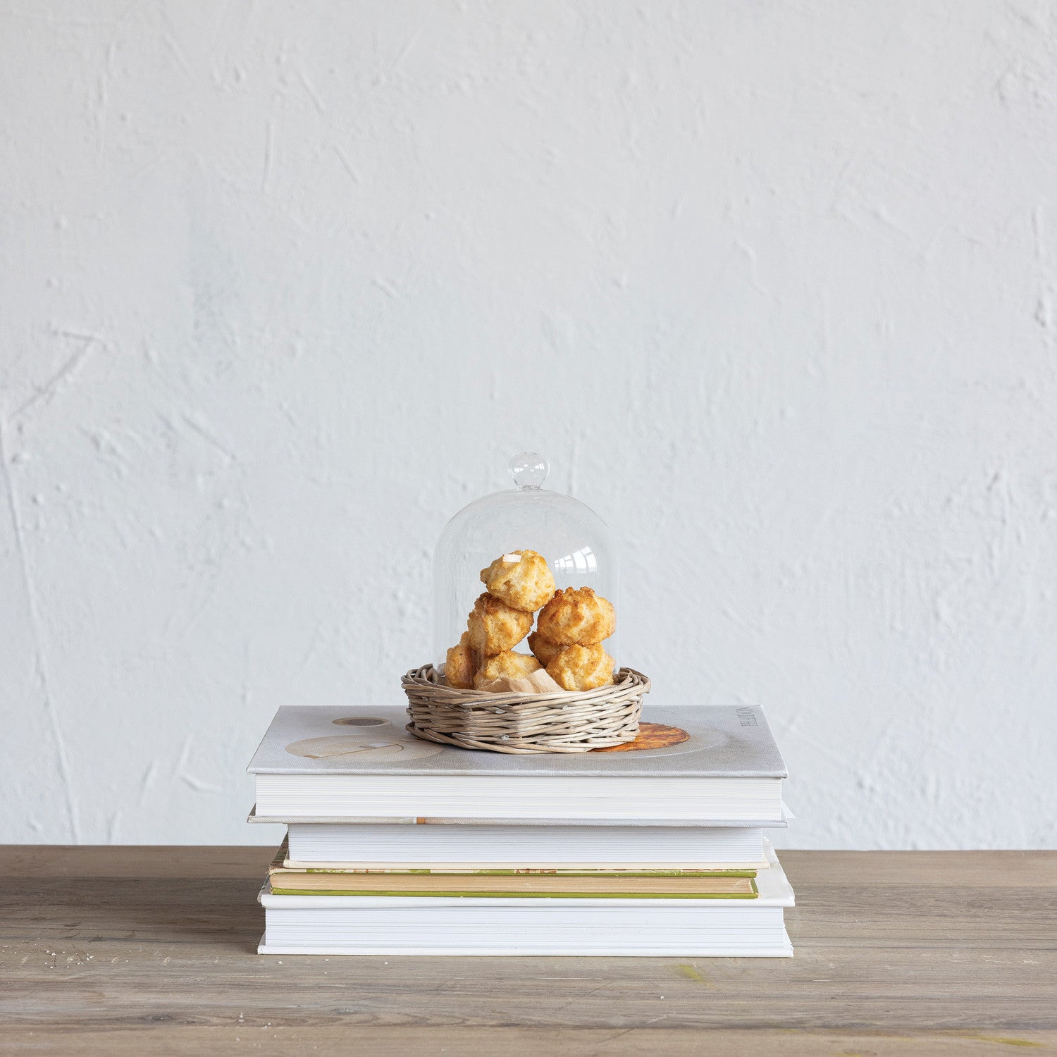 Cloche with Woven Tray