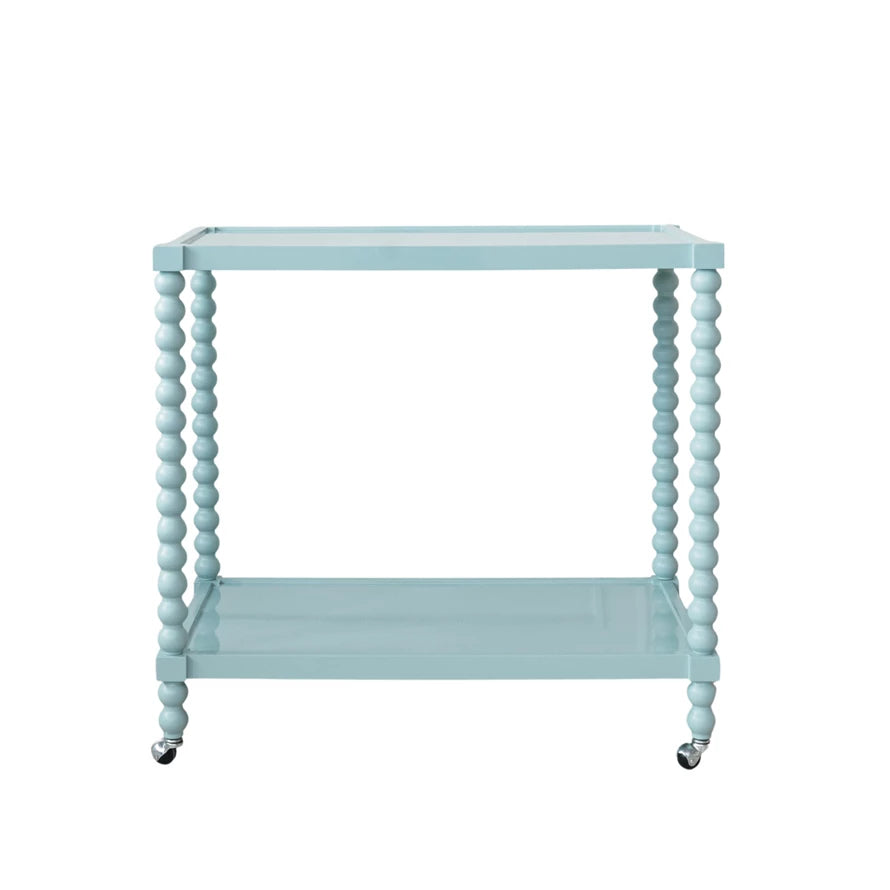 Blue Lacquered Bar Cart
