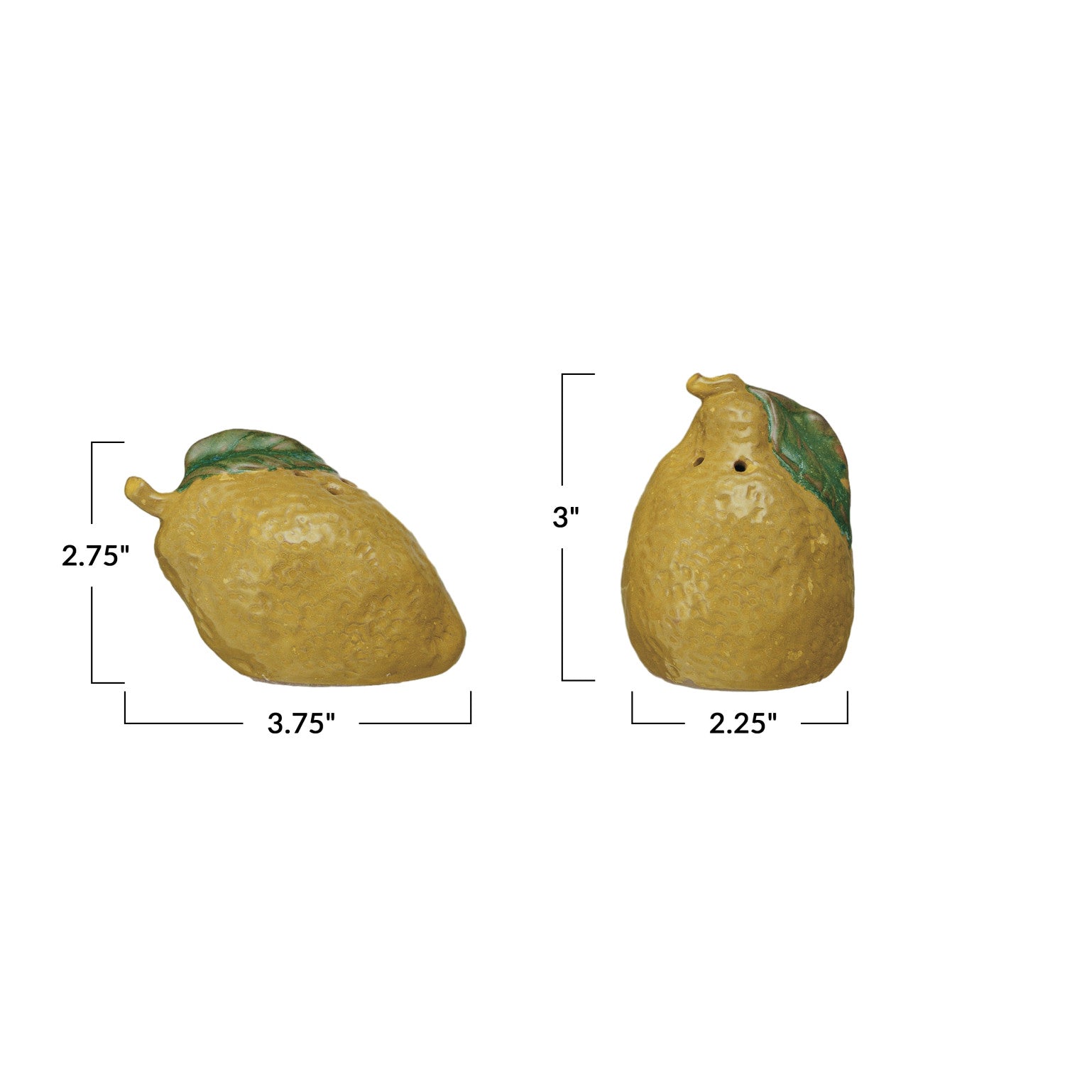 Lemon Shaped Salt & Pepper Shakers