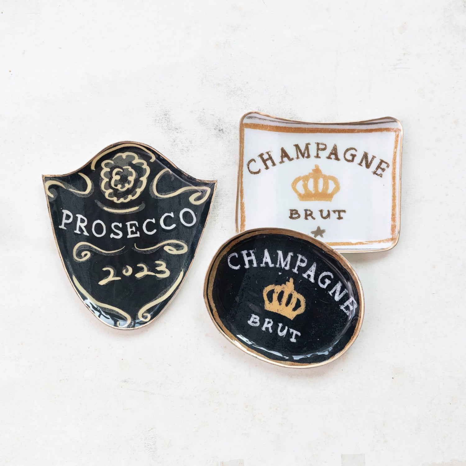 Enameled Bar Trinket Trays